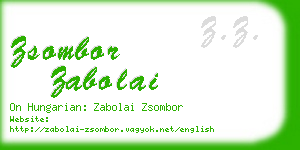 zsombor zabolai business card